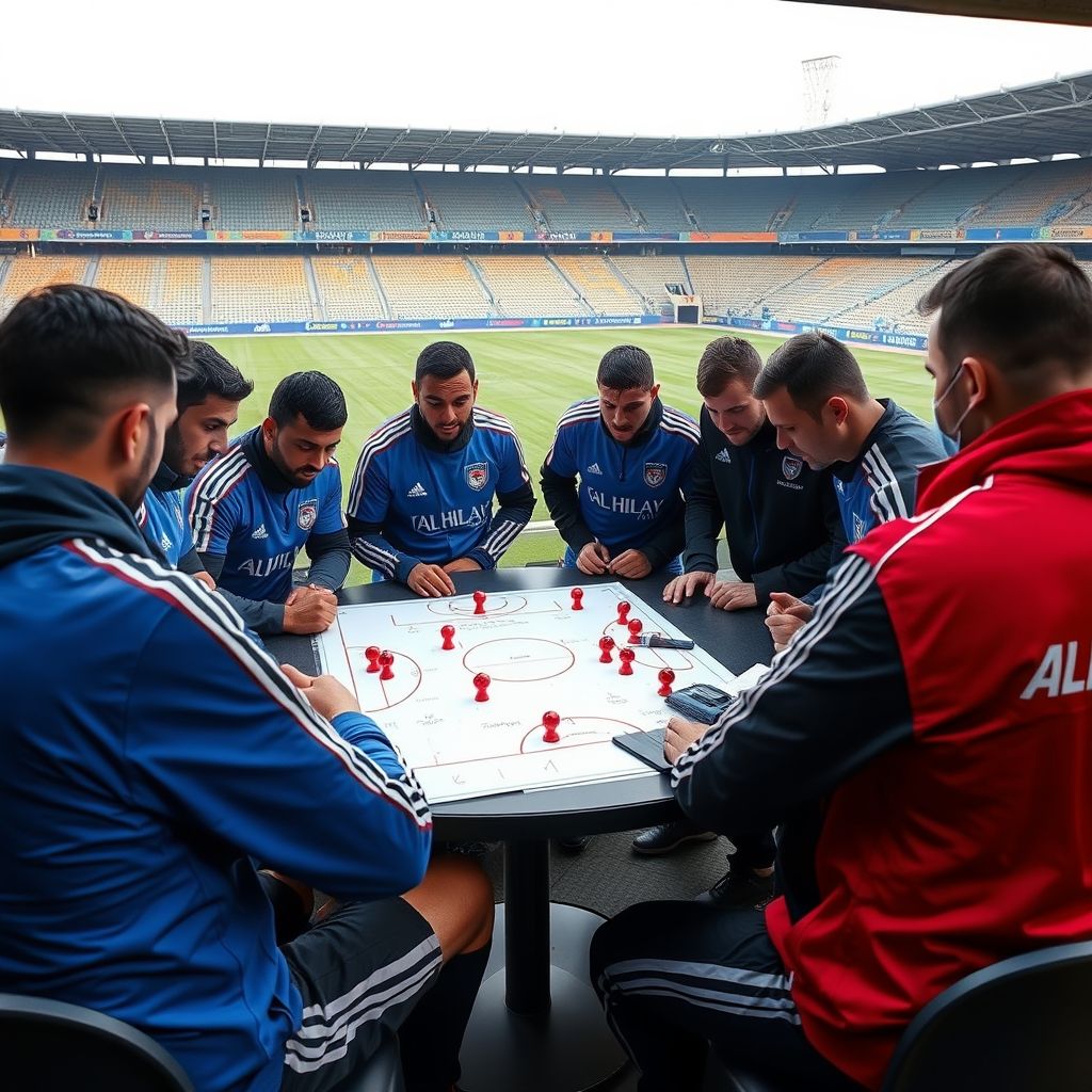 m6米乐在线官网-阿尔希拉尔赛前战术会议，细节决定比赛胜负